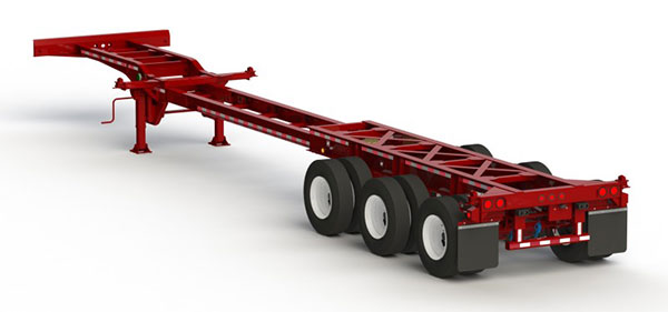 40’/45’/48’/53’ Extendable Tri-Axle Chassis